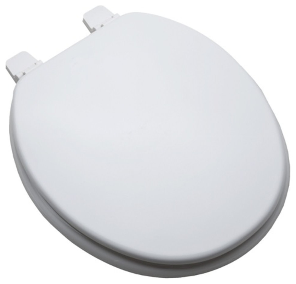 PROFLO PFTSWE1001 Round ClosedFront Toilet Seat and Lid Toilet Seats