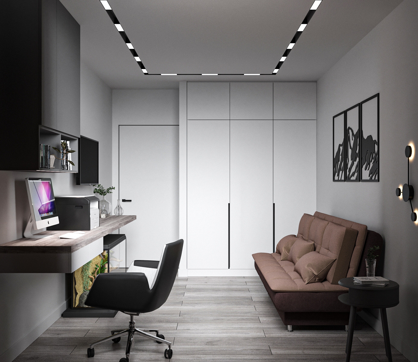 Минималистичная квартира с перетекающими гармоничными пространствами.