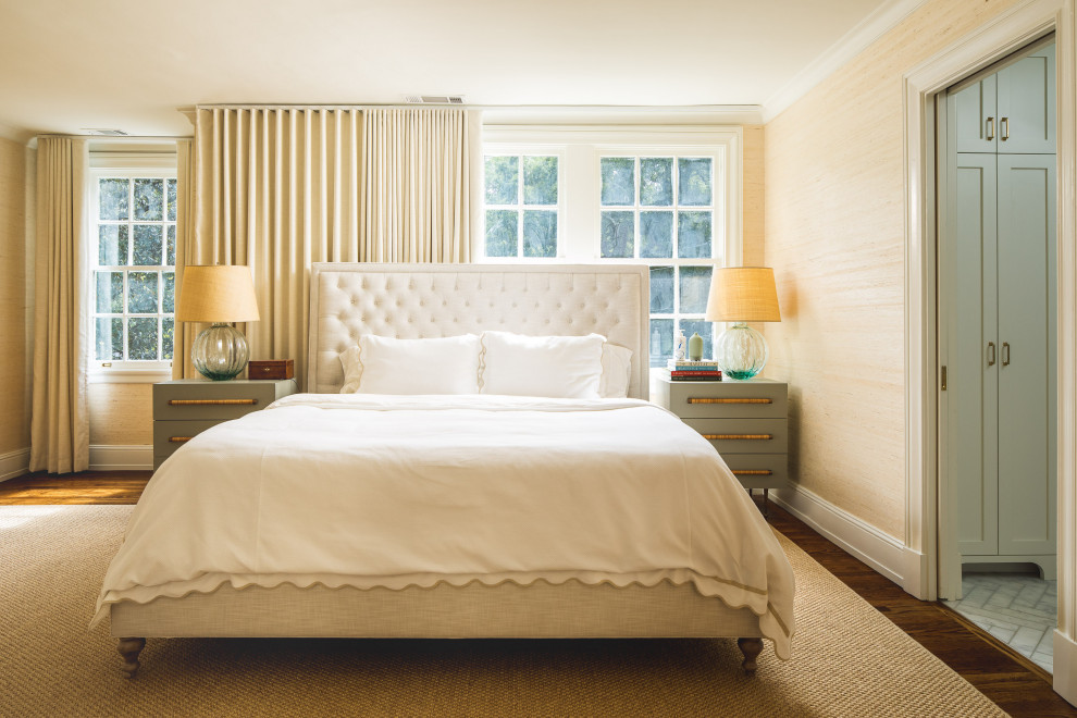 Photo of a large traditional master bedroom in Atlanta.