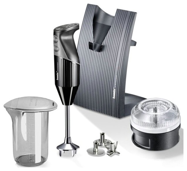 Bamix Swissline M150 Immersion Blender w/Stand Black Traditional
