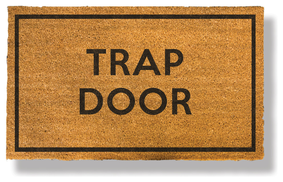 Mat, ''Definitely Not A Trap Door'' Contemporary Doormats by Bison Mats Houzz