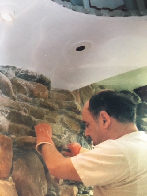 Stone Wall Master Bedroom