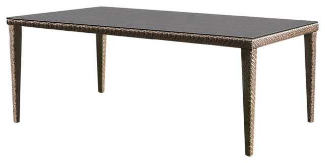 Pelican Reef Atlantis Patio Large Rectangular Dining Table Brown