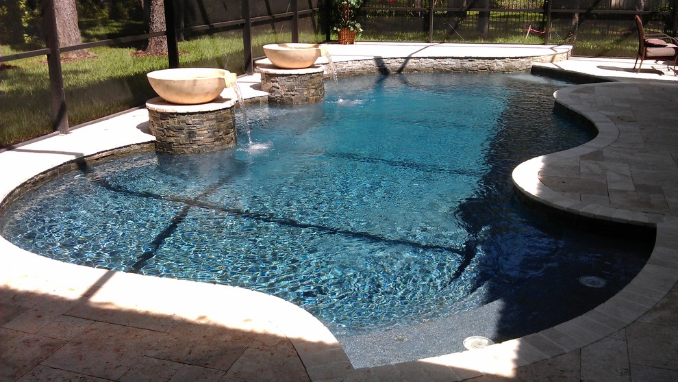 Photo of a modern pool in Tampa.