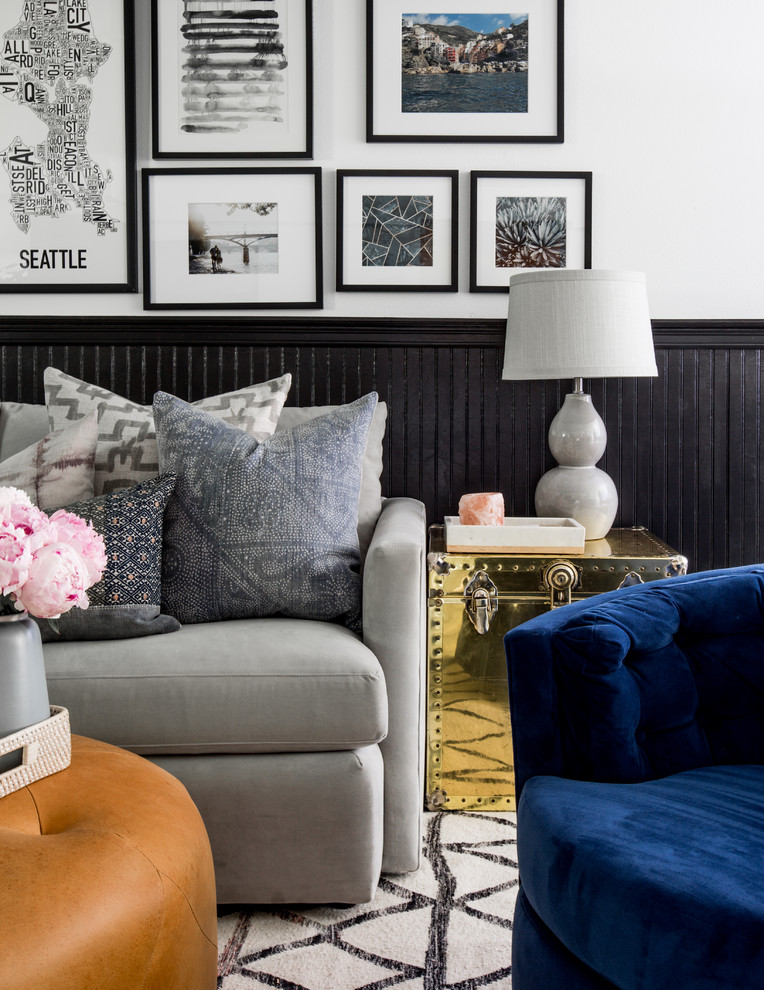 Example of a transitional basement design in Seattle