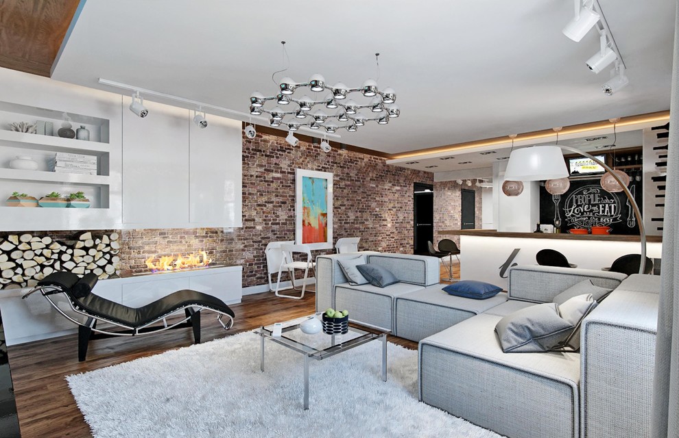 Мужской интерьер в стиле лофт.