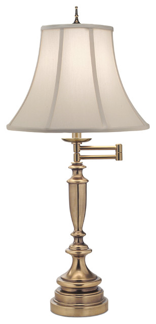 Stiffel Swing Arm Table Lamp Antique, Swing Arm Table Lamp Bronze
