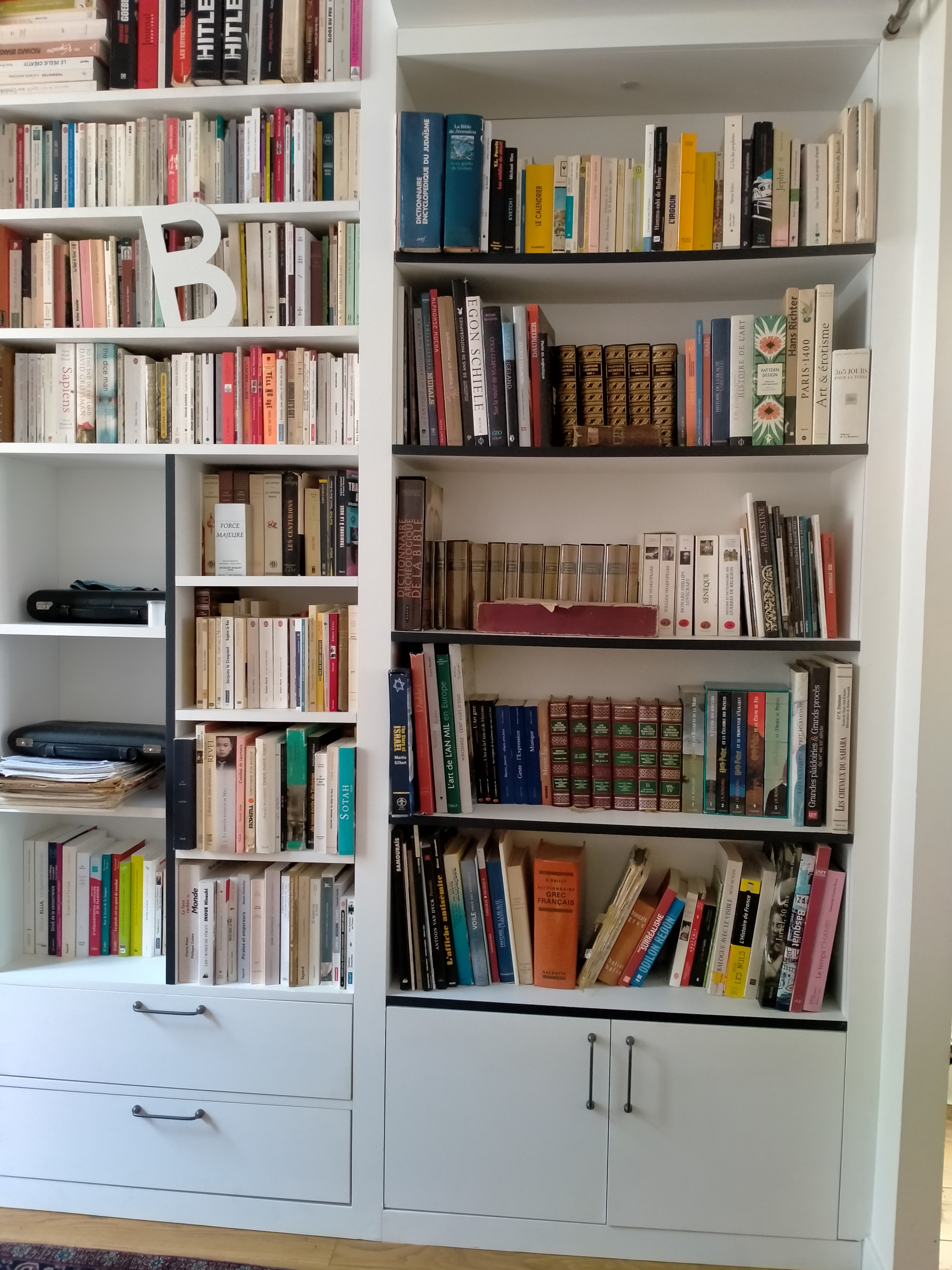 bibliothèque poutre