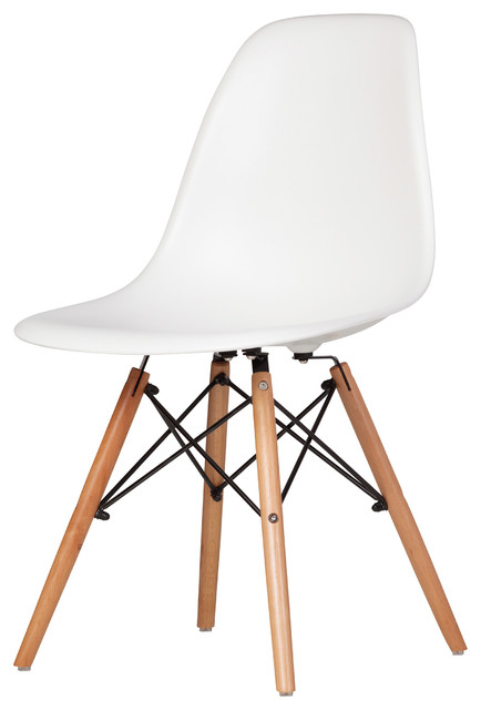 Midcentury Modern Dsw Chair Wooden Dowel Legs Dining Midcentury Modern Dsw Chair Wooden Dowel Legs White