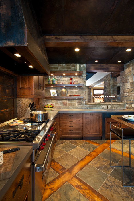 Inspiration for an industrial kitchen in Salt Lake City.