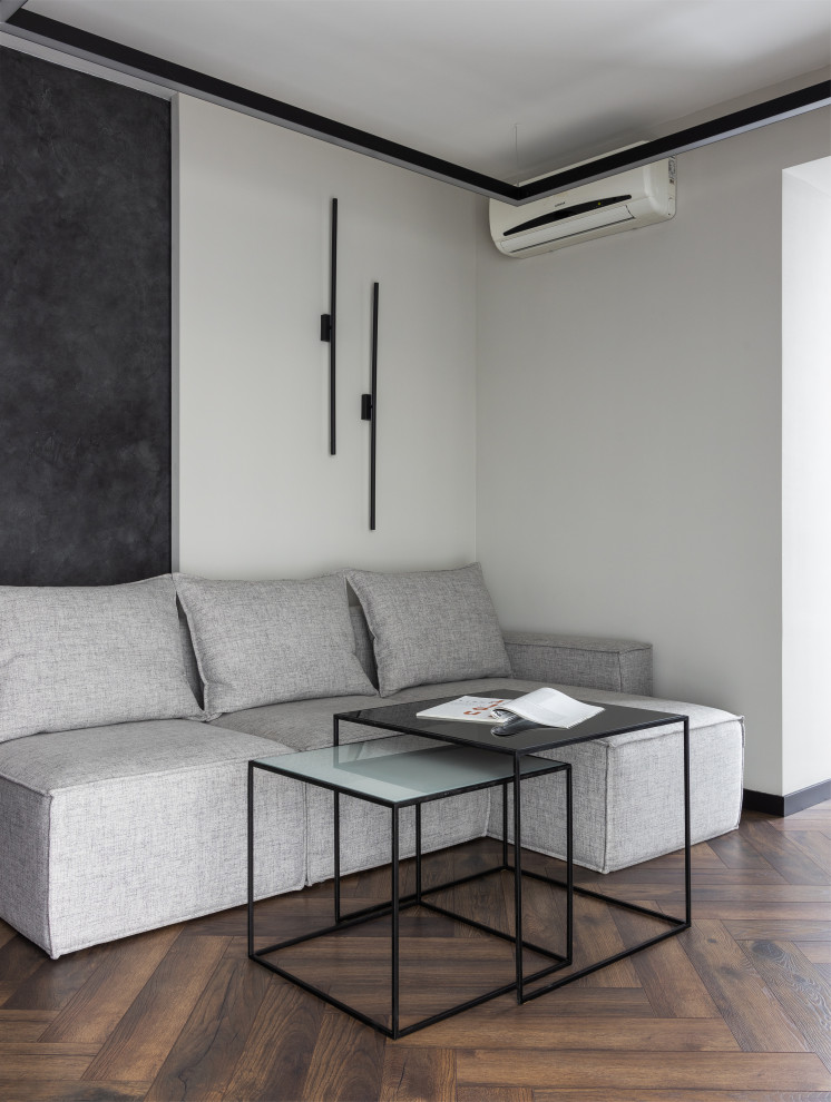 Минималистичная кухня-гостиная