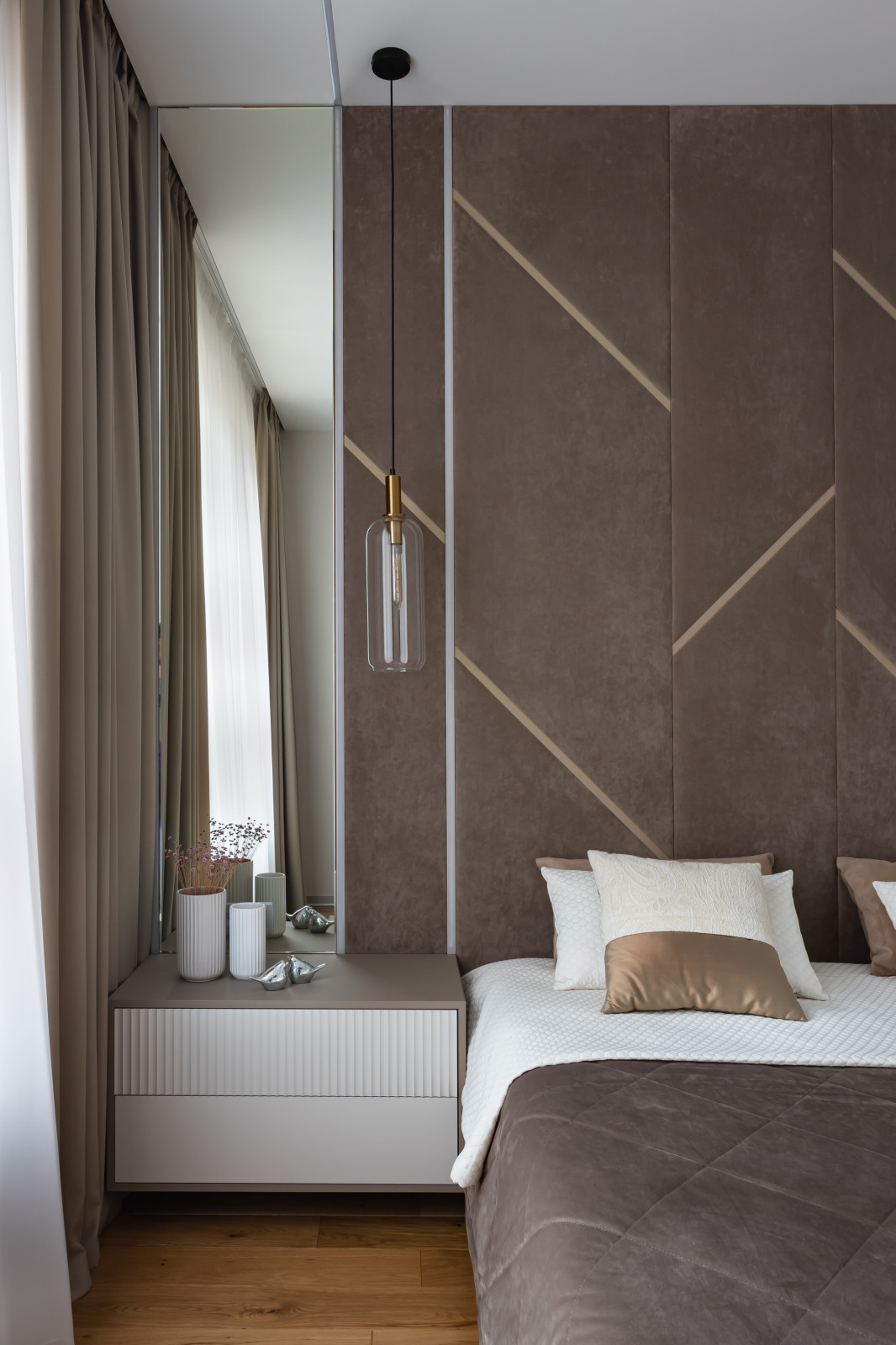 Нежная спальня в ЖК Макаровский