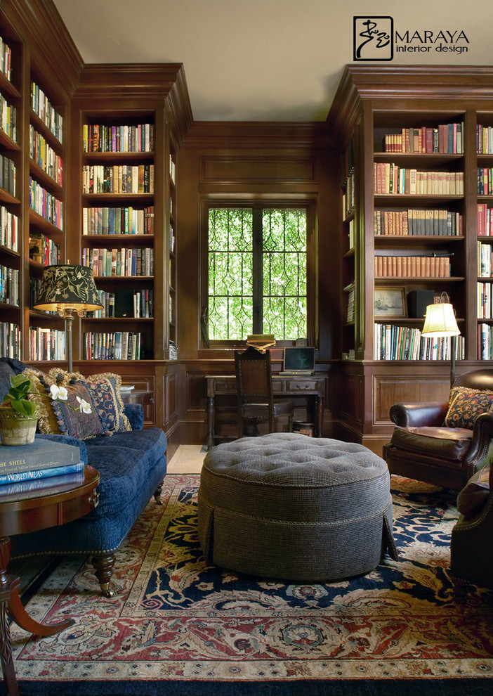 Traditional Library - Mediterranean - Home Office - Santa Barbara - by ...