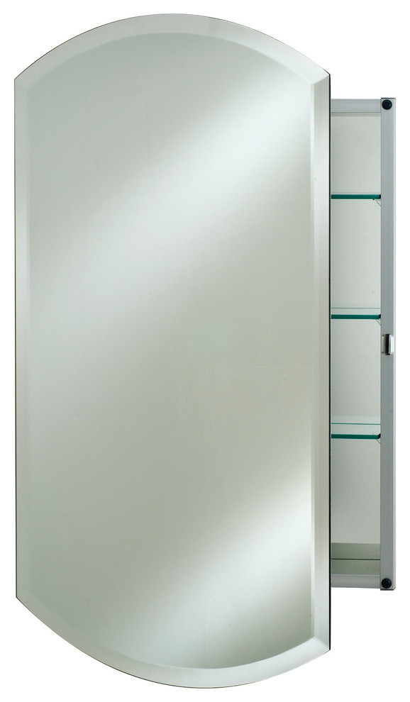 Double Arch Frameless Bevel Medicine Cabinet 24 X38 Outside Dimension Contemporary Medicine Cabinets By Afina Corporation