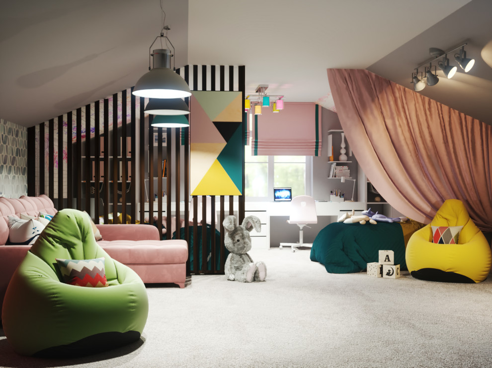 Дизайн-проект мансардного этажа и гостиной в г.Горячий ключ