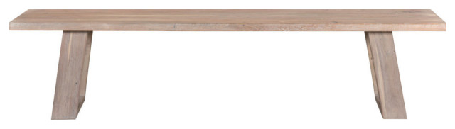 92 Inch Bench Grey Scandinavian Moe's Home - Scandinavian - Upholstered ...
