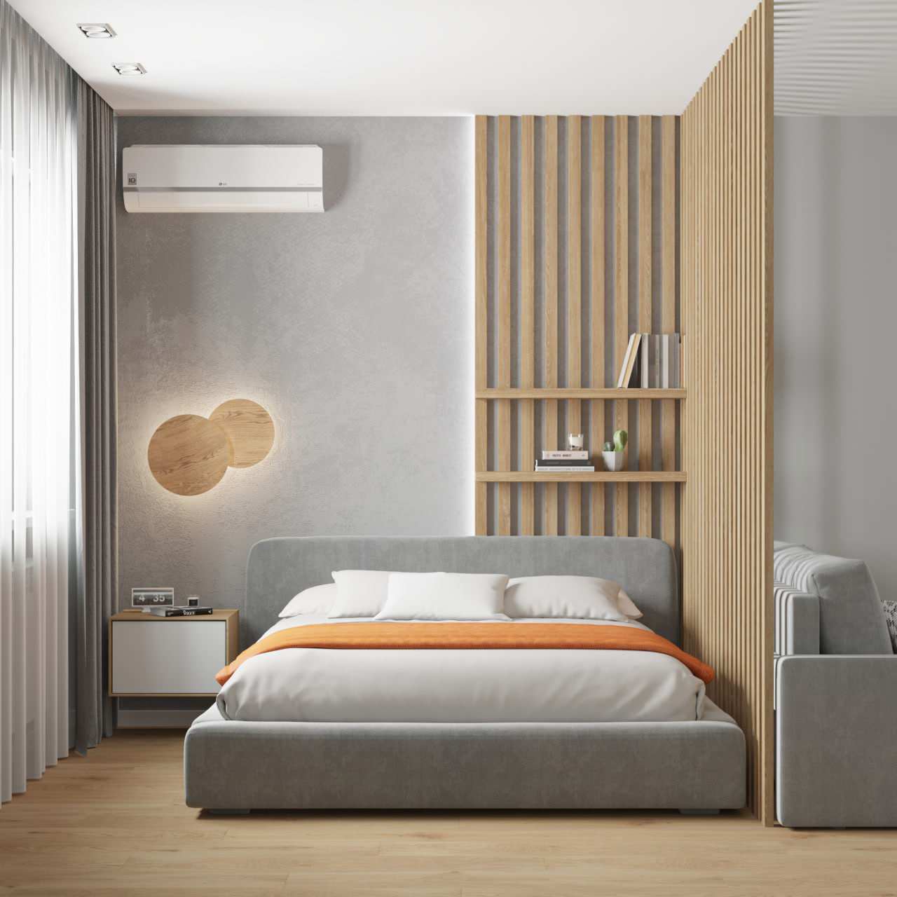 Спальня-гостиная для молодой пары