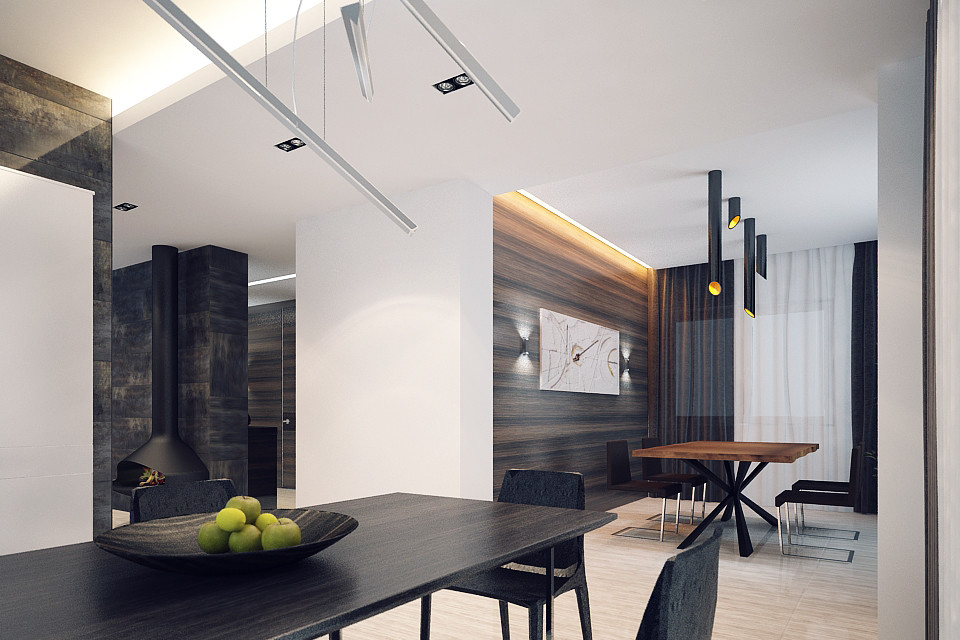 Дизайн интерьера загородного дома, п. Оранжерейка