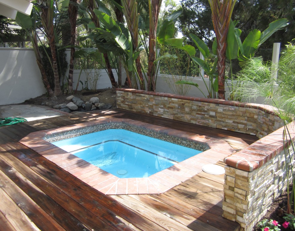 This is an example of a tropical pool in Orange County.