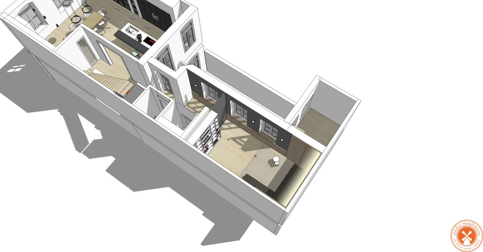Modernisierung eines Stadthauses mit Ersatzbau im Innenhof