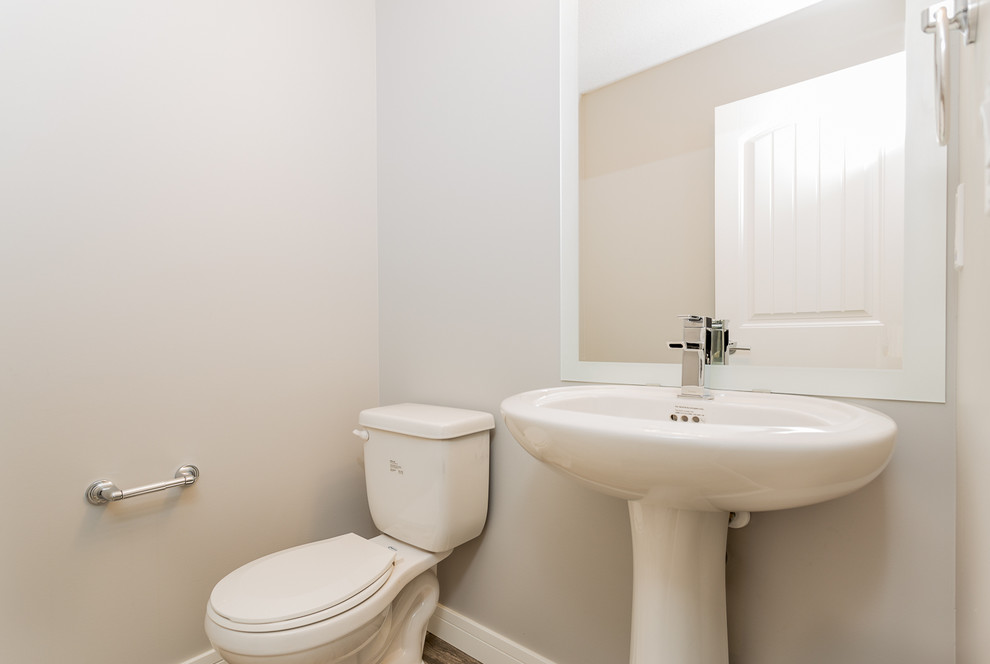 Transitional home design photo in Edmonton