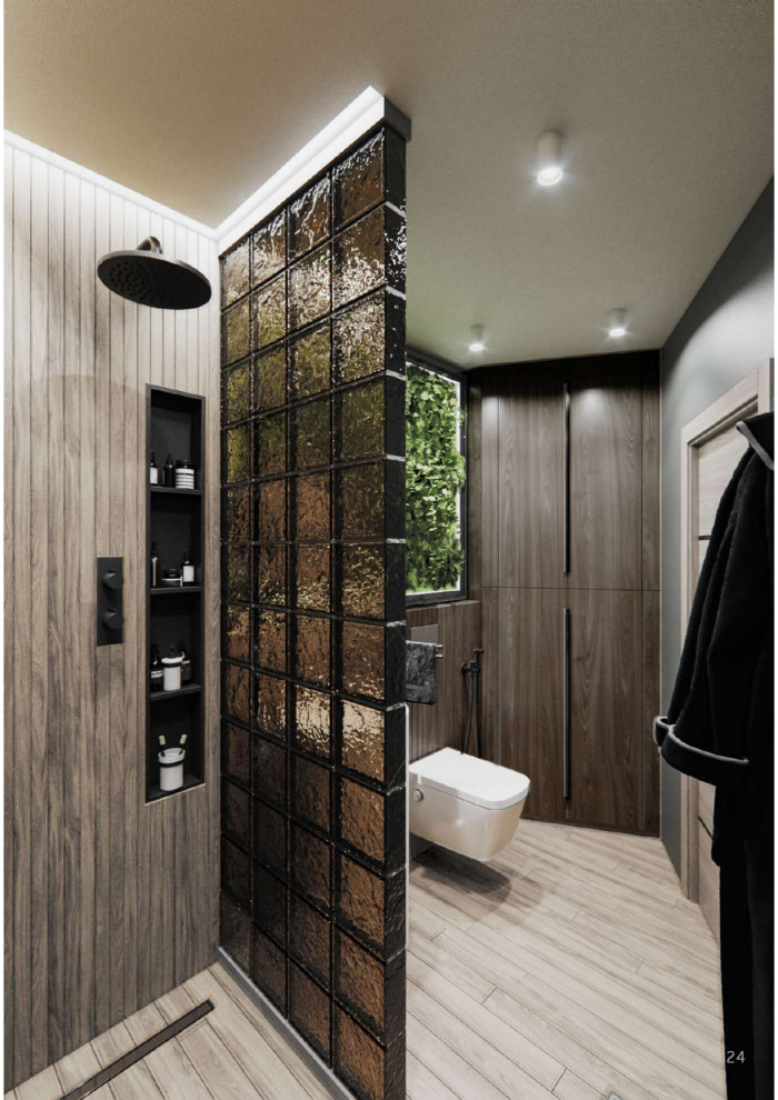 квартира в современном стиле в темных оттенках