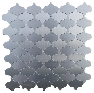 Gl Stone Tile Moroccan Style Lantern Aluminum L And Stick Moroccan Style Lantern Aluminum L And Stick Mosaic Tile Silver 22 Sheets Contemporary