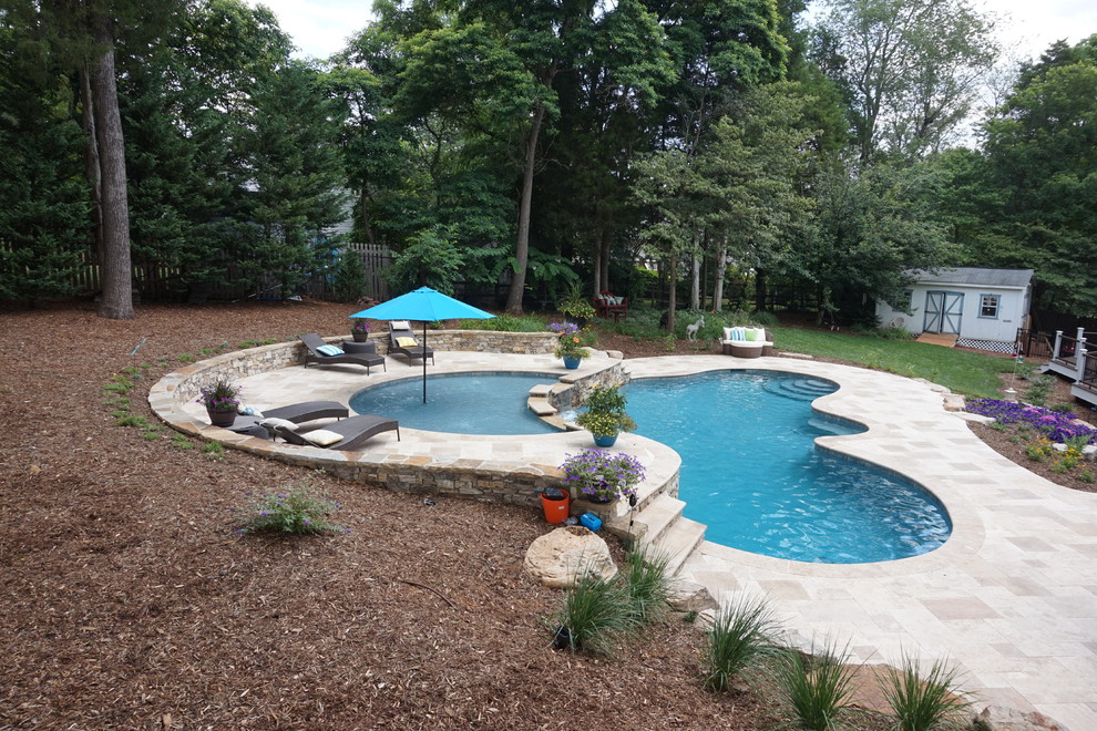 Transitional pool in Raleigh.