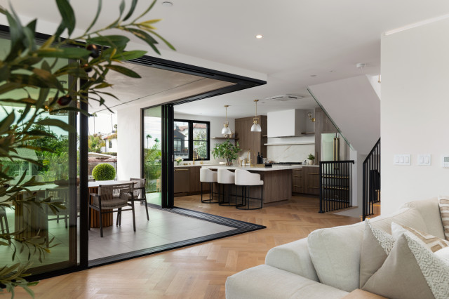 Indoor-Outdoor Dining Connection contemporary-living-room