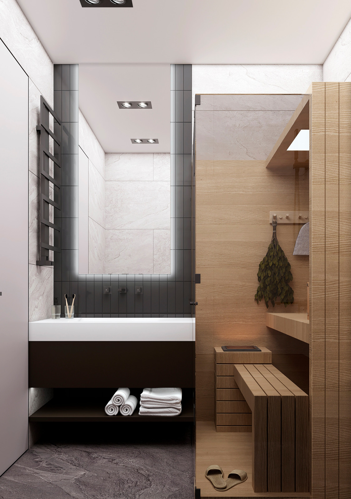 Двухкомнатная квартира. Квартал на набережной NOW