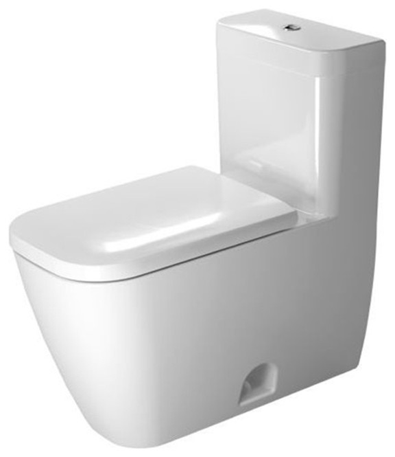 Duravit Happy D.2 One-Piece Toilet, Dual Flush Top Button, White