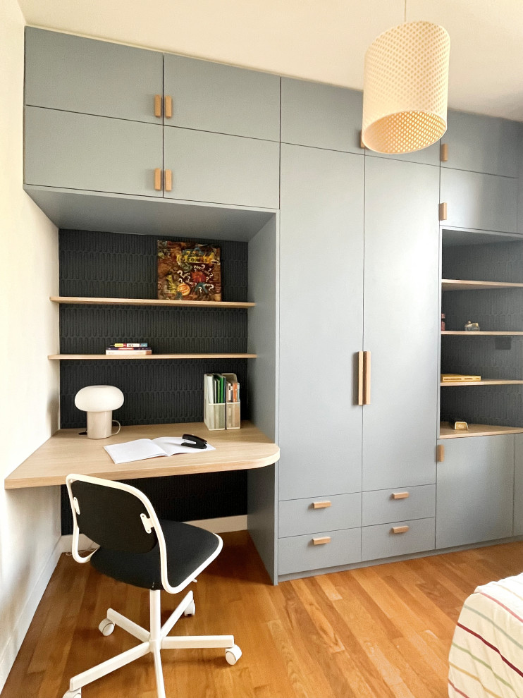 Chambre d'ado - ensemble placards et bureau sur-mesure