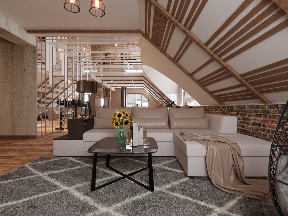 Загородный дом в современном лофте