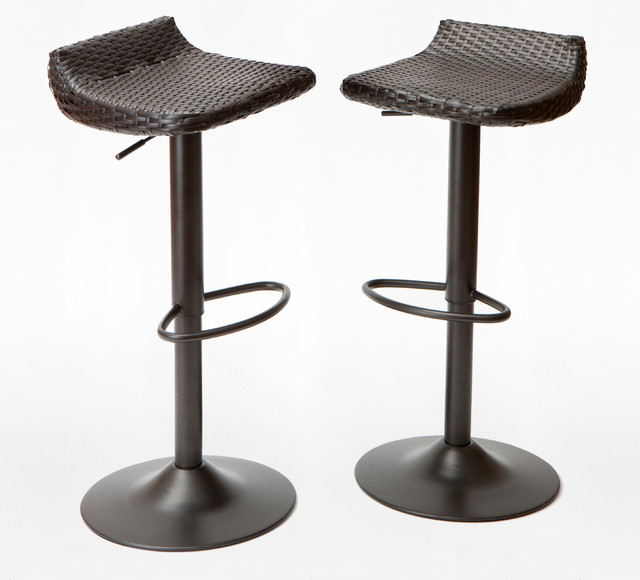 Deco Woven Outdoor Bar Stools Set Of 2 Tropical Deco Woven Outdoor Bar Stools Set Of 2