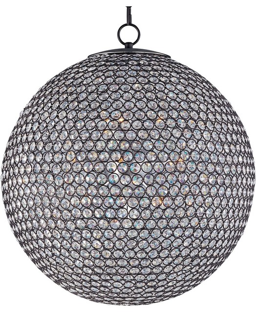 Glimmer 12-Light Chandelier Bronze Beveled Crystal Glass