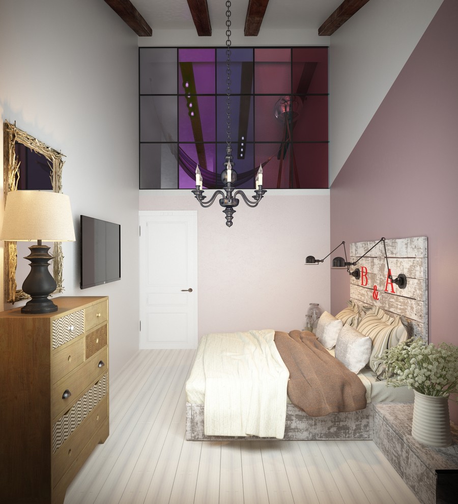 Дизайн квартиры с монсардным этажем для молодой пары