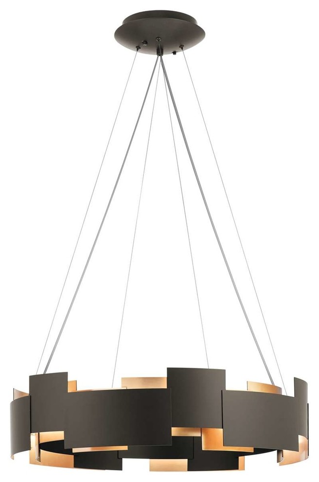 Kichler Moderne Chandelier/Pendant LED, Olde Bronze