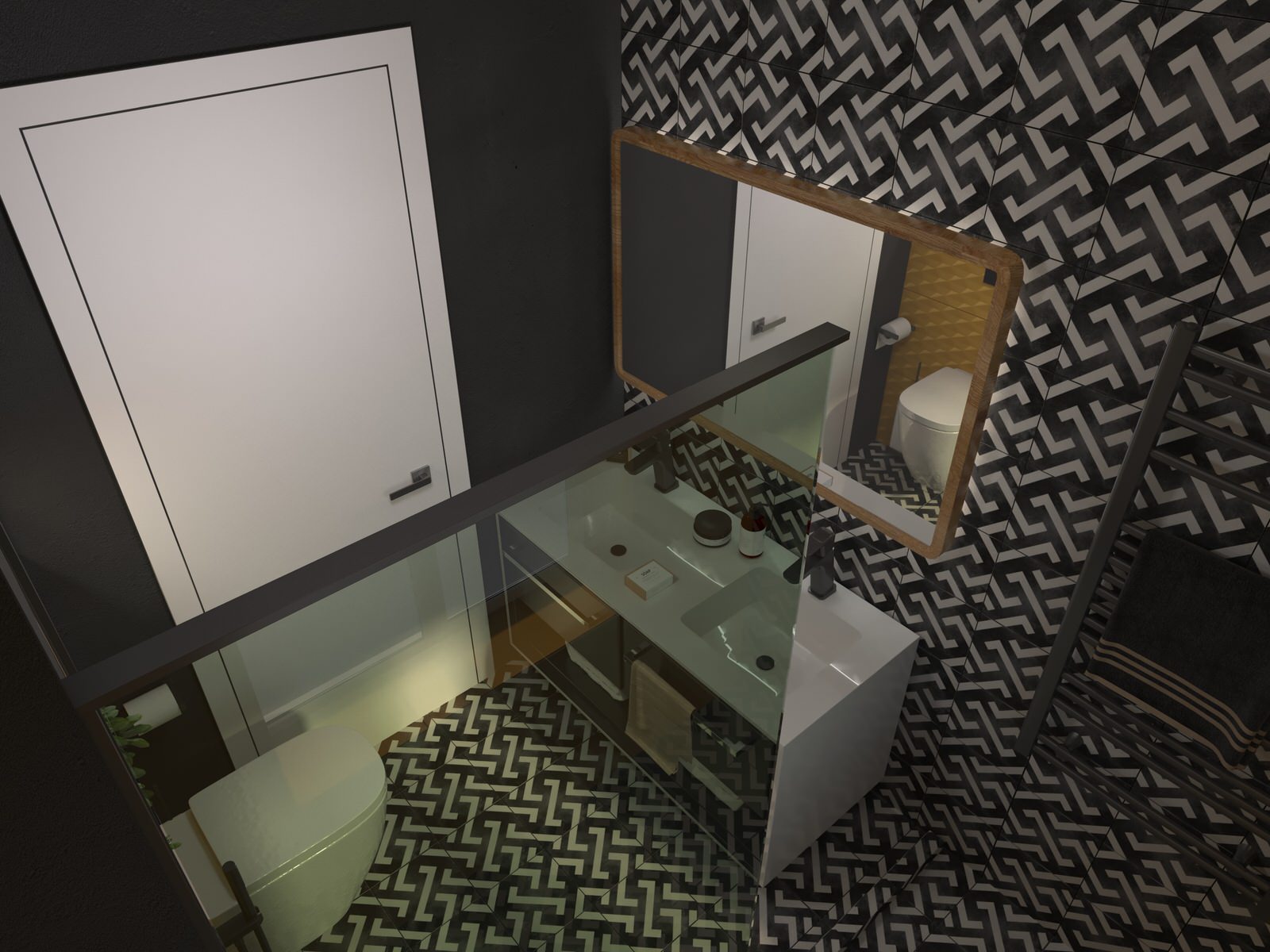 Ванная в проекте "Таунхаус для большой семьи"