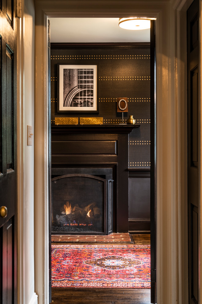 Example of a transitional home design design in Philadelphia
