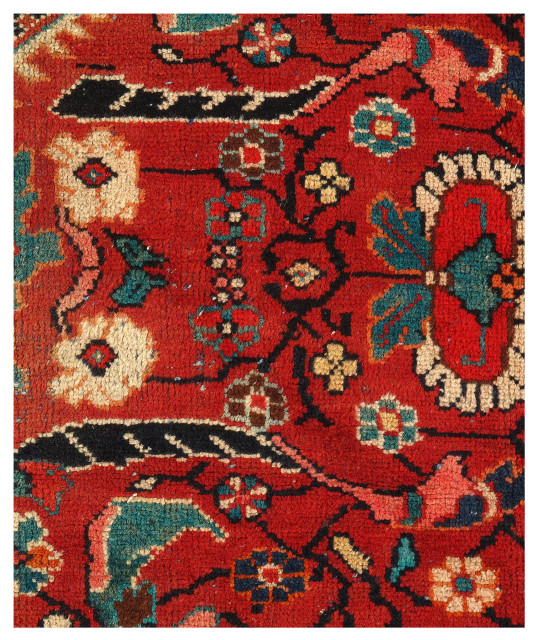 Rust Persian Antique Mahal Rug 10'11''x13'9'' - Traditional - Area Rugs ...