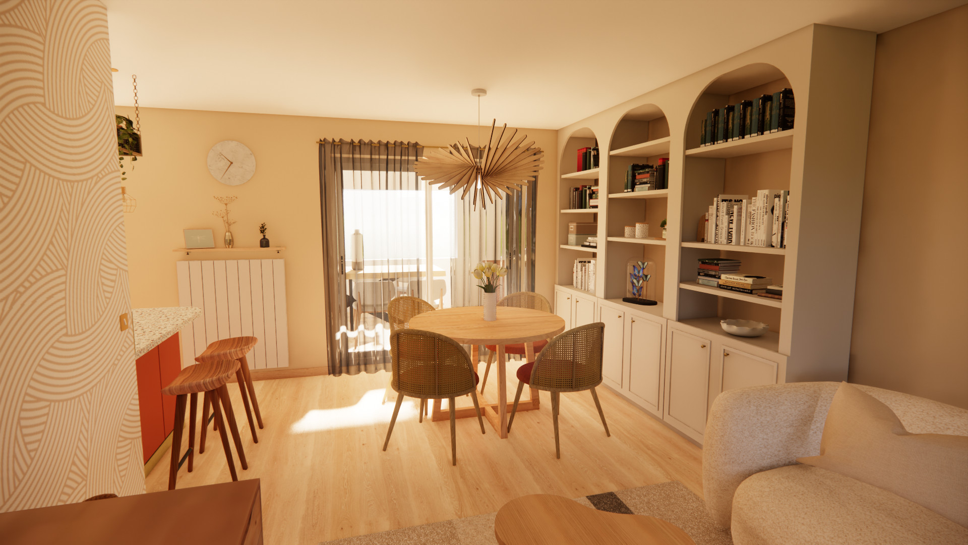 PROJET 3D - Aménagement d'un salon - salle à manger
