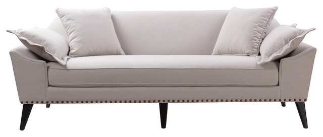 Remington Tuxedo Sofa Bone White