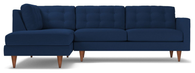 Apt2B Logan 2-Piece Sectional Sofa, Cobalt Velvet, Chaise on Left