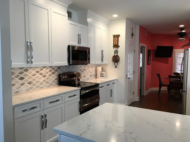 Pompeii Quartz Bianco Napoli Transitional Kitchen Tampa