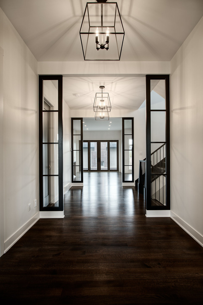 Inspiration for a transitional entryway remodel in Calgary