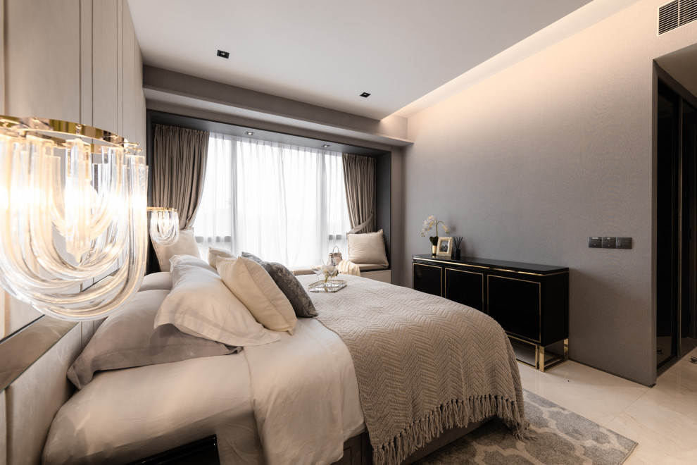 Modern bedroom in Singapore.