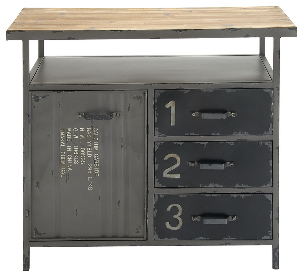 Unique and Stylish Multipurpose Metal Wood Utility Cabinet