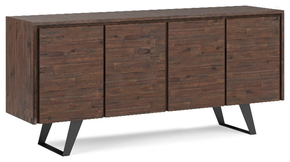 Lowry 66" WD Modern Large 4 Door Sideboard Buffet in Distressed