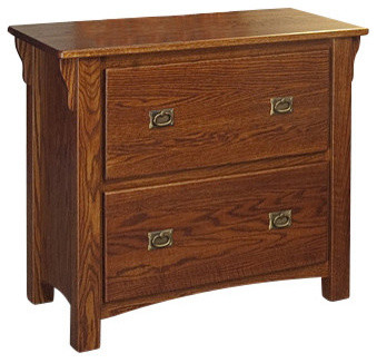 Mission Style Solid Oak Office Lateral Filing Cabinet Craftsman