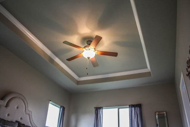 Tray Ceiling With Crown Molding Craftsman Bedroom Salt